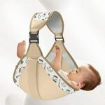 product_image_name-Easygo Baby-Porte bebe économique pour nouveau né, écharpe de portage bebe, multifoncionnel, respirant, réglable - jusqu’a 20kg pour main libre maman et papa - cadeau de naissance - Porte bébé - Marron-4