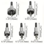 Generic Jeu de 5 scies cloches en acier rapide 16-30 mm - image 5