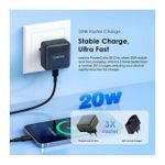 product_image_name-Oraimo-Kit de chargeur mural GaN 20 W avec câble Type-C -3