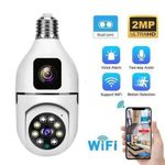 Generic Caméra De Sécurité à Ampoule WiFi à Double Objectif 2MP, Caméra Domestique - image 2