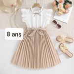 product_image_name-Bleu Bonheur-vêtement élégant décontracté à fleur pour fille. Tissu en coton confortable. Tenue de sortie-3