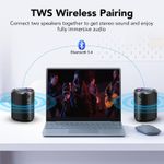 product_image_name-TodyJeyHo-Enceinte Bluetooth Étanche avec Lumières LED Colorées - 1800mAh, Puissance 10W, Appairage TWS, Autonomie de 4 à 8 Heures, Lecteur Musical Portable-2