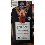 Bellarom, 10 capsules de café ETHIOPIE  Intensité 8. Café de qualité supérieure équilibré et aromatique Adapté machine Nespresso.  Importé de France