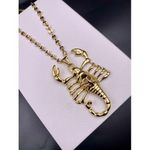Chaîne Grain De Café Avec Médaille Scorpion_or Plaquer