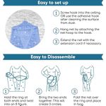 product_image_name-Generic-Protection Ultime Rideau De Lit à Baldaquin De Rêve, Moustiquaire En Dentelle Avec Etoiles Phosphorescentes Pour Lit Double - Bleu-8