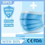 Gm Masque Lot De 50 Cache Nez En Pli De 3 Feuilles