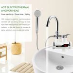 Generic Robinet Electrique Chauffe-eau Affichage Numérique Mitigeur Lavabo Cuisine - Argent - image 2