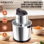 product_image_name-Sokany-Robot Hachoir Inox SK-666666 - Capacité Géante 10L - Moteur Pro 2000W-1