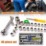 40 PCS Automobile Moto Tool Box Set Clé à Douille