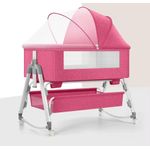 product_image_name-Generic-Lit Bébé Berceau 3 en 1 pour bébé, Portable, pliable, hauteur réglable, roues silencieuses, Shaker, couffin avec moustiquaire pour nouveau-né-1