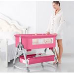 product_image_name-Generic-Lit Bébé Berceau 3 en 1 pour bébé, Portable, pliable, hauteur réglable, roues silencieuses, Shaker, couffin avec moustiquaire pour nouveau-né-6