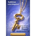 product_image_name-Generic-Collier Pendentif Croix Ankh Dorée – Bijou Tendance Unisexe-2