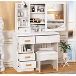 Generic Coiffeuse de chambre à coucher avec Tabouret - image 2