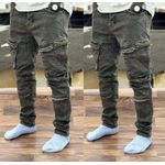PANTALON CARGO GRIS DELAVE