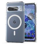 Coque transparente magsafe compatible Google Pixel 8 pro + 1 antichoc - Transparent 