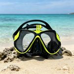 Generic Masque de plongée sous-marine pour adulte avec support pour caméra, revêtement antibuée et cache-nez intégré - image 7