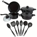 product_image_name-Generic-Batterie de cuisine noire, ensemble de 13 pièces de pots et ustensiles, antiadhésive, résistante aux rayures, sûre pour toutes les plaques de cuisson-2