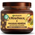 product_image_name-Generic-Masque capillaire remède nutrition intense cheveux GARNIER ULTRA DOUX à l'huile d'avocat et beurre de karité 340 ml cheveux bouclés à frisés -1