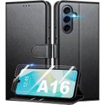 Generic Etui A Rabat Samsung Galaxy A16 Avec 1 Antichoc 5D - Noir