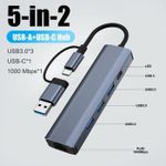 Generic USB multiport adaptateur 5-en-1 - image 4