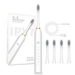 Generic Brosse à dents électrique à six vitesses avec recharge USB - Blanc