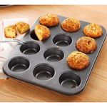product_image_name-Generic-Moule à 12 Muffins En Acier Carbone - Noir-1