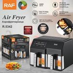 product_image_name-RAF-Friteuse à Air Double Panier - R.5342 - 12L (7L + 5L) - 2500W - Tactile-1