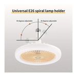 product_image_name-Generic-Plafonnier Led Avec Ventilateur Intégré Et Télécommande, éclairage à 3 Niveaux, 30W - Blanc-2