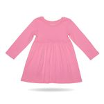 Primark Robe Enfant à Manches Longues en Jersey de Coton Rose - Taille Haute - 12-18 Mois