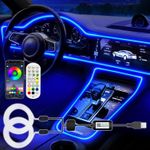 product_image_name-Generic- Bande lumineuse LED d'intérieur pour voiture, éclairage d'ambiance USB RVB avec fibre optique, accessoires de voiture à fil EL (2 en 1)-1