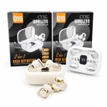 Generic Écouteurs Bluetooth Sans Fil – 2 En 1 – Avec Boîtier de Charge