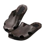 product_image_name-Fashion-1 Pair Summer Outdoor Beach Sandals Men - Flip Flops Brown-2