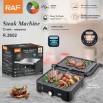RAF Grill Électrique & Machine à Steak - R.2602 - 1500W - Ouverture 180°