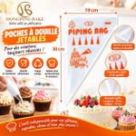 Poches A Douille Jetables Qualite Alimentaire Pack De 20 Pieces