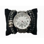Coffret Homme Sport - Montre Engrenage & 4 Bracelets 