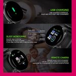 Fashion Montre Connectée - Bluetooth - Noir - image 7