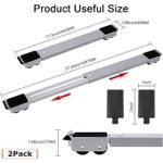 Generic Support Mobile Télescopique Long 2 Pièces - Compatible Machine Laver / Réfrigérateur - Blanc - image 2