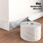 product_image_name-Generic-1 rouleau = 5m de longueur *10cm de largeur, grand rouleau épaissi papier peint autocollant marbre pour cuisinière - Jazz White-6