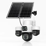 Generic Caméra de surveillance solaire 4G - 4  Caméras en 1 (avec PUCE)