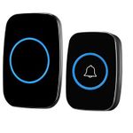 product_image_name-Flushrenic-Sonnette sans fil, Kit de sonnette étanche, Distinguer les portes avant et arrière, Portée de plus de 1000 pieds et 60 carillons, 5 niveaux de volume et flash LED, pour bureau à domicile-1