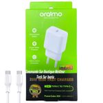 Oraimo POWERCUBE 202-OCW-5202ECC - chargeur de téléphone 20W - câble type-C à type-C - blanc