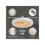 product_image_name-Generic-Ventilateur de plafond Avec LED - Ventilateur Intégré Et Télécommande, éclairage à 3 Niveaux-2