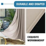 Generic 1pcs Solid Color Curtains, Blackout And Heat Insulation Curtains - Khaki - 132*241cm - image 4