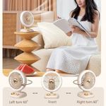 product_image_name-Generic-Ventilateur De Bureau Avec Lumière LED, Flux D'air Silencieux à Vitesse Variable, Fonctionne Sur Batterie Rechargeable-1