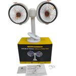 Generic Ventilateur portable rechargeable USB à double tête - image 2