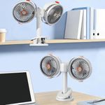 Generic Ventilateur portable rechargeable USB à double tête - image 5