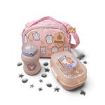 Mode Boîte à gouter + sac rose 