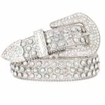 product_image_name-Generic-Ceintures en strass pour homme et femmes, ceinture en cuir à clous en cristal de style-1