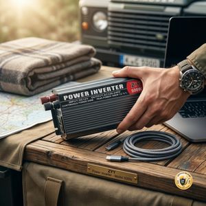 Convertisseur de Tension Voiture ZYY 500W (Crête 1000W) DC 12V vers AC 220V-240V – Onduleur Aluminium Ultra-Compact Pour PC Portable, Téléphone & Appareils Électroniques