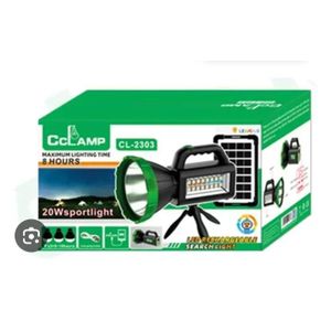 Projecteur LED rechargeable CCLAMP CL-2303 avec panneau solaire intégré